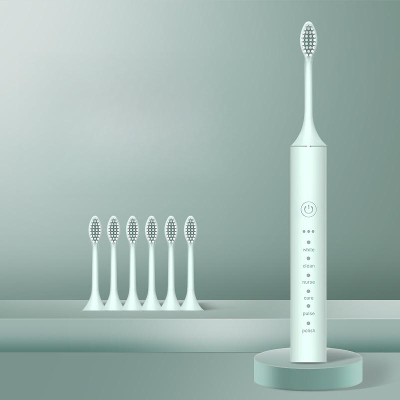 Brosse à Dents Électrique pour Hommes et Femmes Rechargeable Ultrasonique à Poils Doux Brosse à Dents Domestique de Voyage en Extérieur