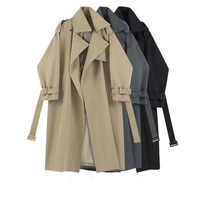Modische und vielseitige Windjacke für Damen von mittlerer bis langer Länge, lockerer Mantel