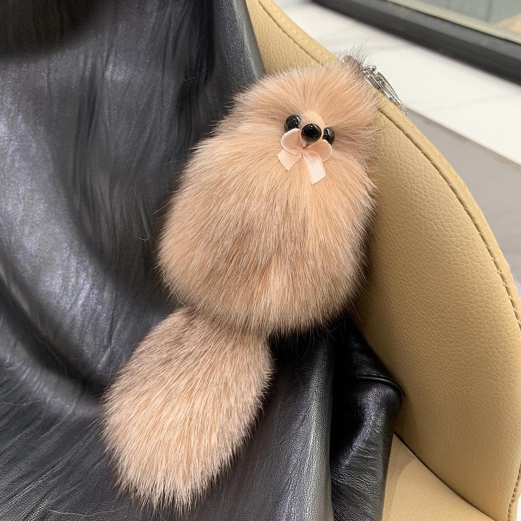 Cute Plush Fox Fur Keychain - Baby Fox Pendant & Cartoon Doll Bag Charm