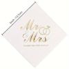 100pcs Soft Cocktail Napkins Bronzing Printed Disposable Napkins Mr Mrs Wedding Napkins  Home Party