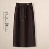 Gonna a pieghe A-line elastica con velluto interno, Autunno/Inverno 2025