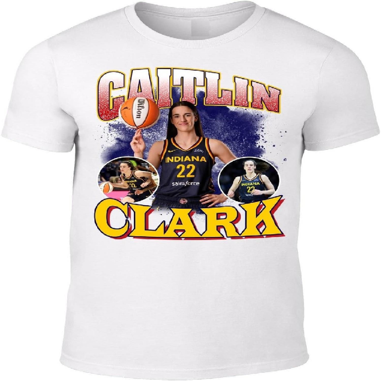 DTGVirgil Синяя Футболка в стиле Бутлег Caitlin Clark, Индиана, Белая, XX-Большой XXXXXL белый