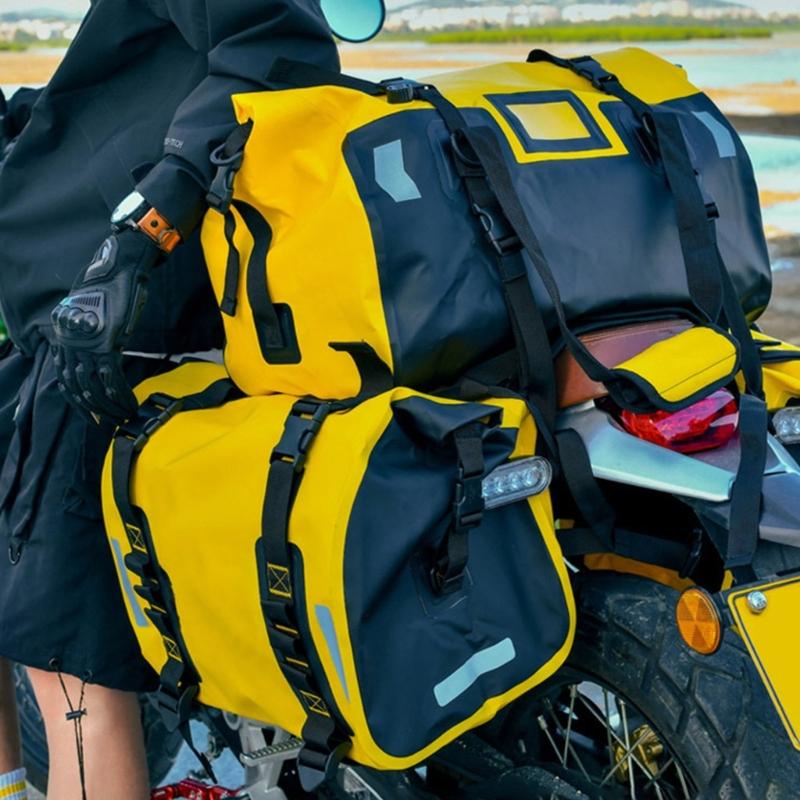 Heavy Type Waterproofed Cycling Storage Bag Bike Luggage Pack for Motorcycles Trip Hiking Boatings