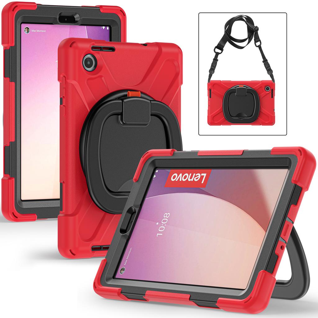 360 Rotatable Kids Case Universal For Lenovo Tab M8 4th Gen 2024 2023 TB300FU 300XU TB301FU 301XU Heavy Duty Stand Cover Funda
