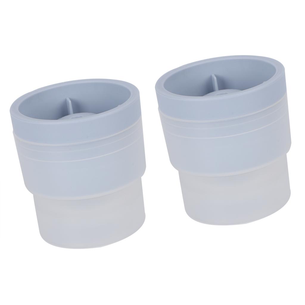 2Pcs Food Grade Ice Cubes Mold Round Odorless Flexible Ice Ball Making Mold for Kitchen