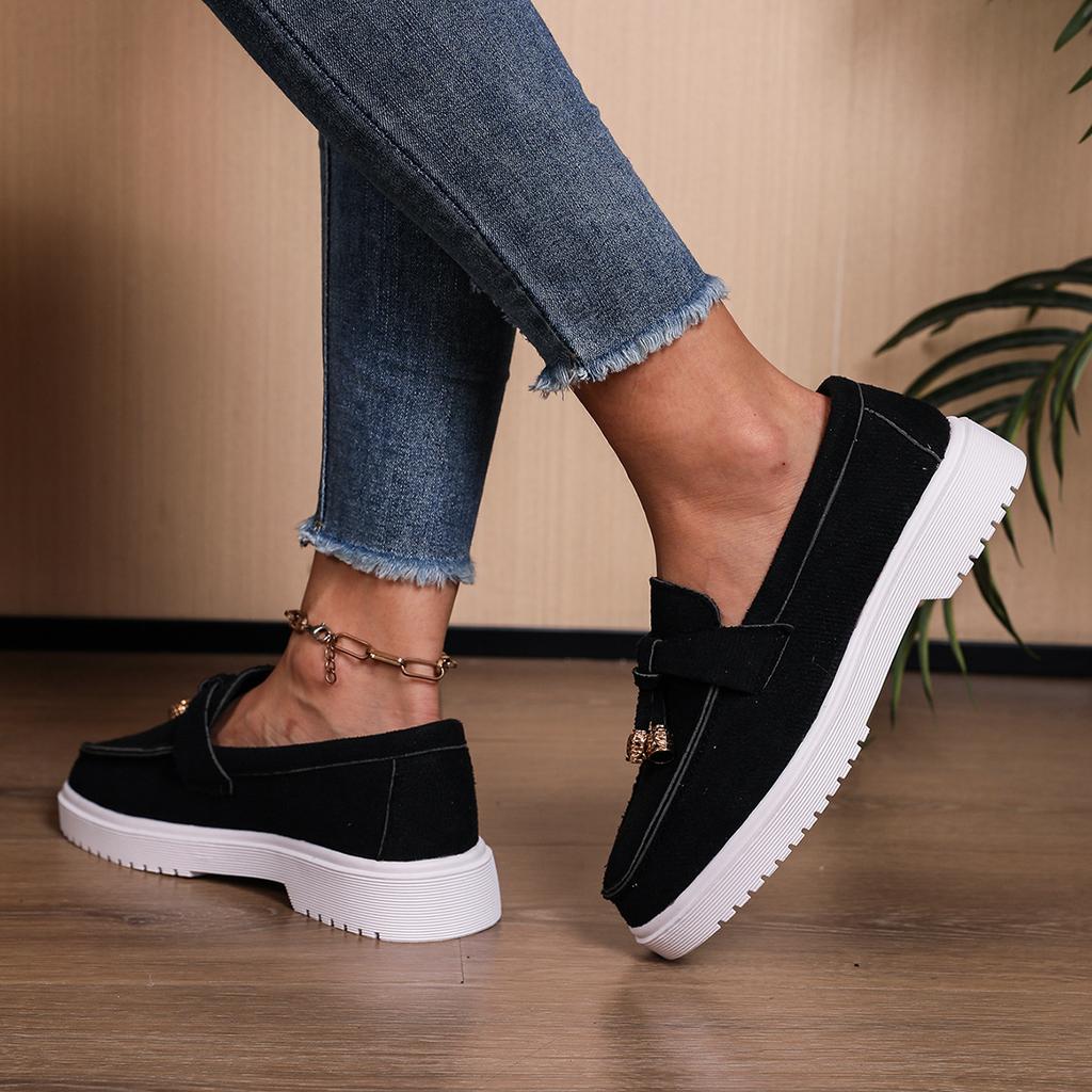 Large size casual single shoes women's spring and autumn 2025 new foot cover casual single shoes loafers women