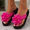 2025 Toe Flip-flops Shoes Women's Large Size Flower Flat Bottom Women's Cool Slippers Summer New Couple Cool Slippers