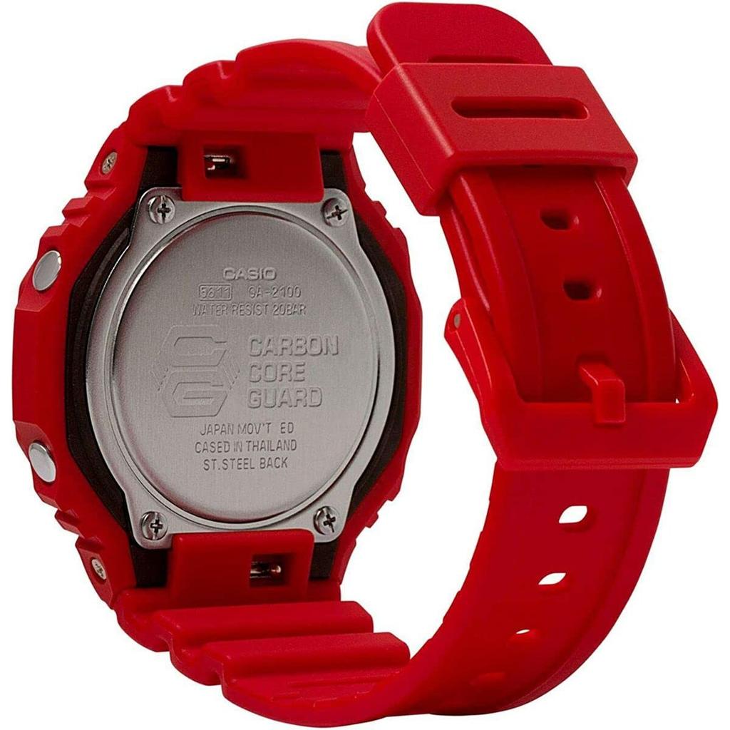 Casio Red Sports Quartz Watch Shipping G-SHOCK GA-2100-4A Men's Analog-Digital (International Available)