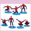 7 Stück Spiderman Mini-Figuren PVC Miniatur Desktop Kuchen Dekoration Topper