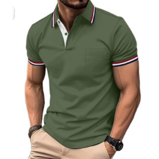 Pánské polo tričko s krátkým rukávem 3D digitální tisk Business Casual knoflíkové polo tričko