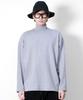 Deumakeu Oversized Turtleneck Long Sleeve T-Shirt Gray