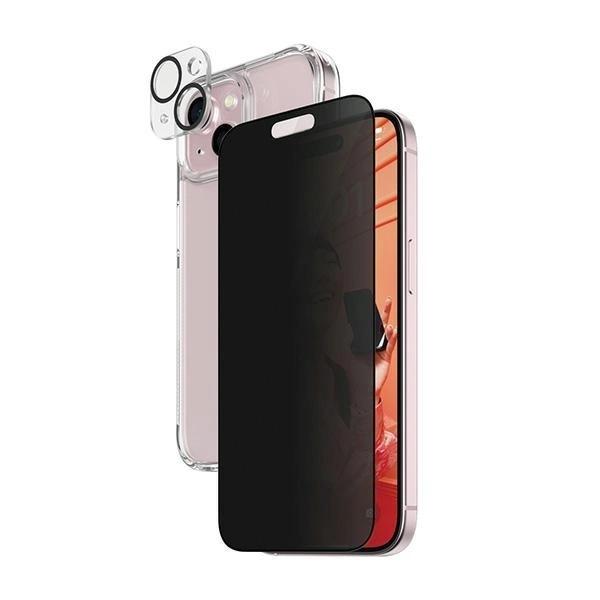 Zestaw Panzerglass Privacy Bundle 3In1 Etui Przezroczyste + Szkło Prywatyzujące + Osłona Aparatu Do Iphone 15 Plus