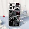 H-homi-cipher Crawling Anime Man Phone Case for iPhone 16 15 14 13 12 11 Pro Max Sheepskin Silver-edged Protective Case