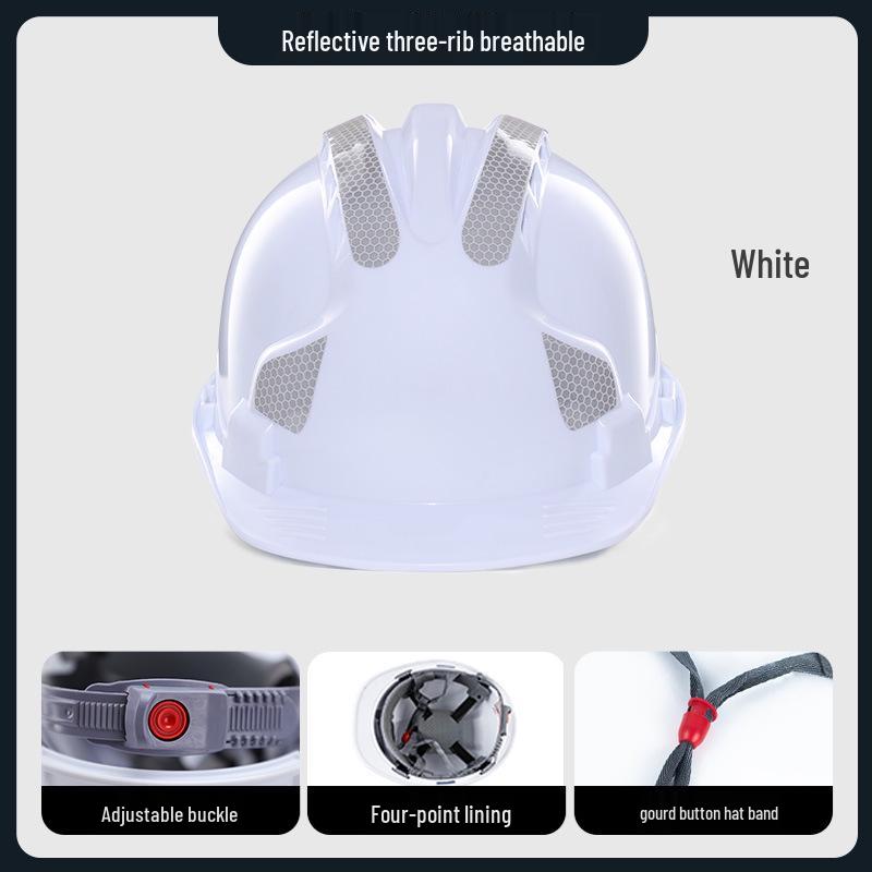Iron Head Reflective Breathable Anti-Smash Construction Safety Helmet
