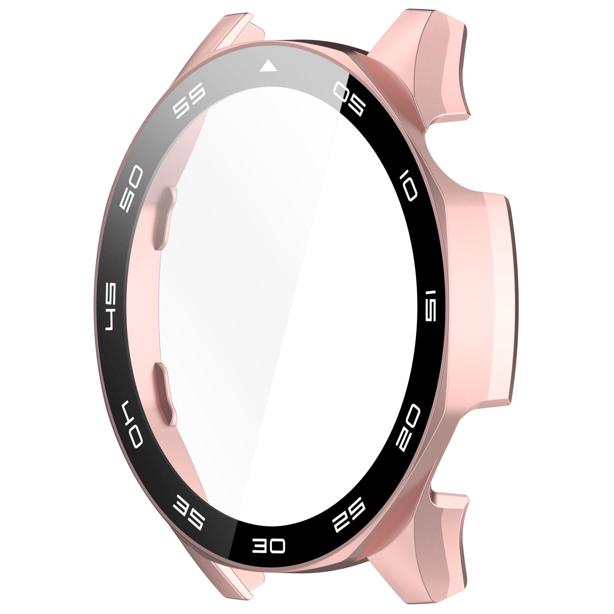 

Чехол для Huawei Watch GT 5/GT5 Pro 46 мм Защитное стекло для экрана и Жесткий ПК Защитный бампер Huawei GT5 Чехол Аксессуары for GT5 Pro 46mm розового золота