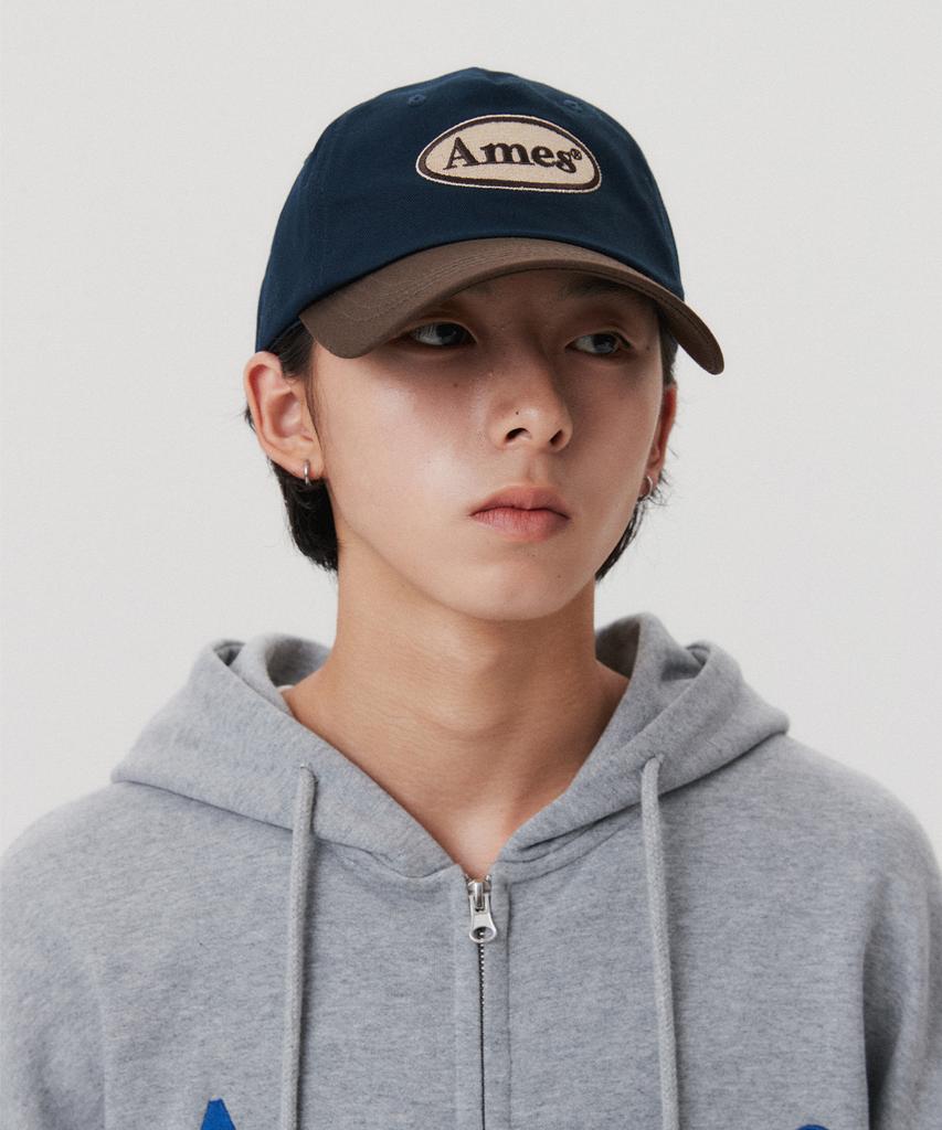 AMES-WORLDWIDE Symbol Logo Twotone Ball Cap Navy