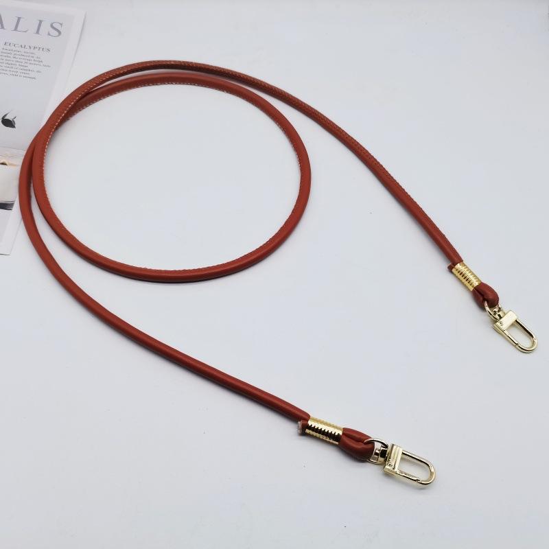 Simple and Versatile PU Square Buckle Round Leather Rope Replaceable Bag with One-shoulder Diagonal Mobile Phone Lanyard Bag Accessories