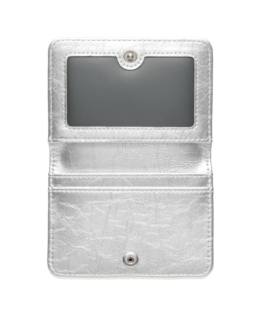 Lemasque Pie Heart Photo Slot Card Holder Silver