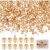 Beebeecraft 1 Box 1000Pcs Crimp Tube Beads 18K Gold Plated Crimping Tube Spacers Cord End Caps 2mm Loose Tiny Stopper Beads for Earring Necklace