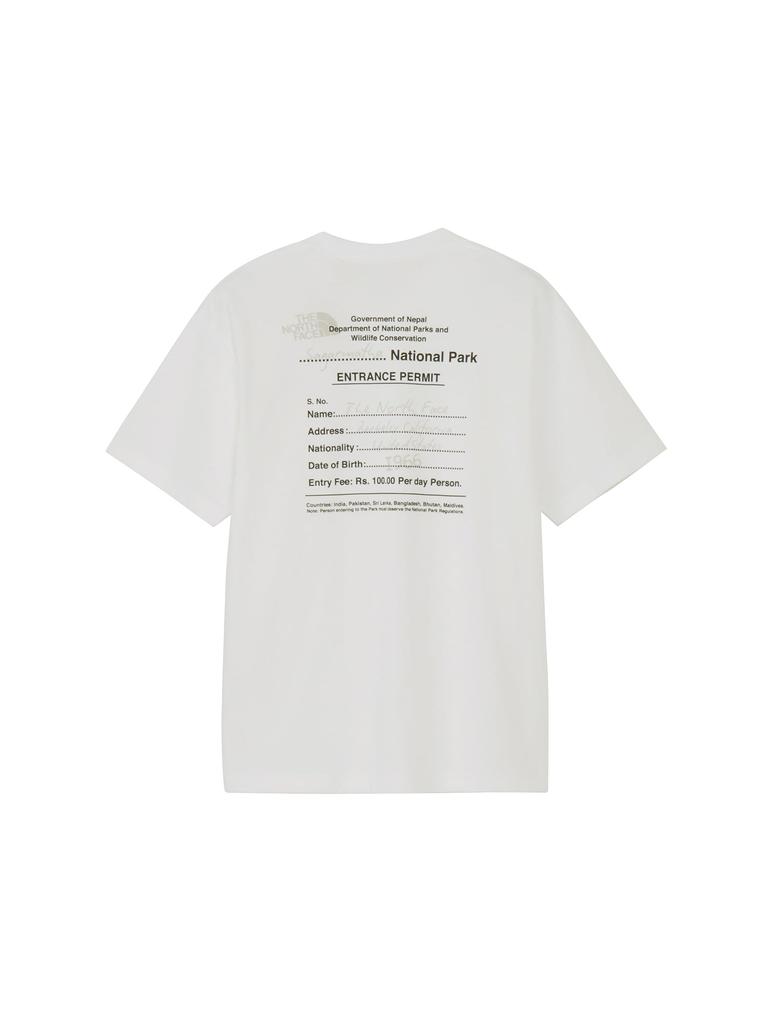 The North Face Short Sleeve Cut and Sewn Entrance Permission Tee White M T-Shirt S/S