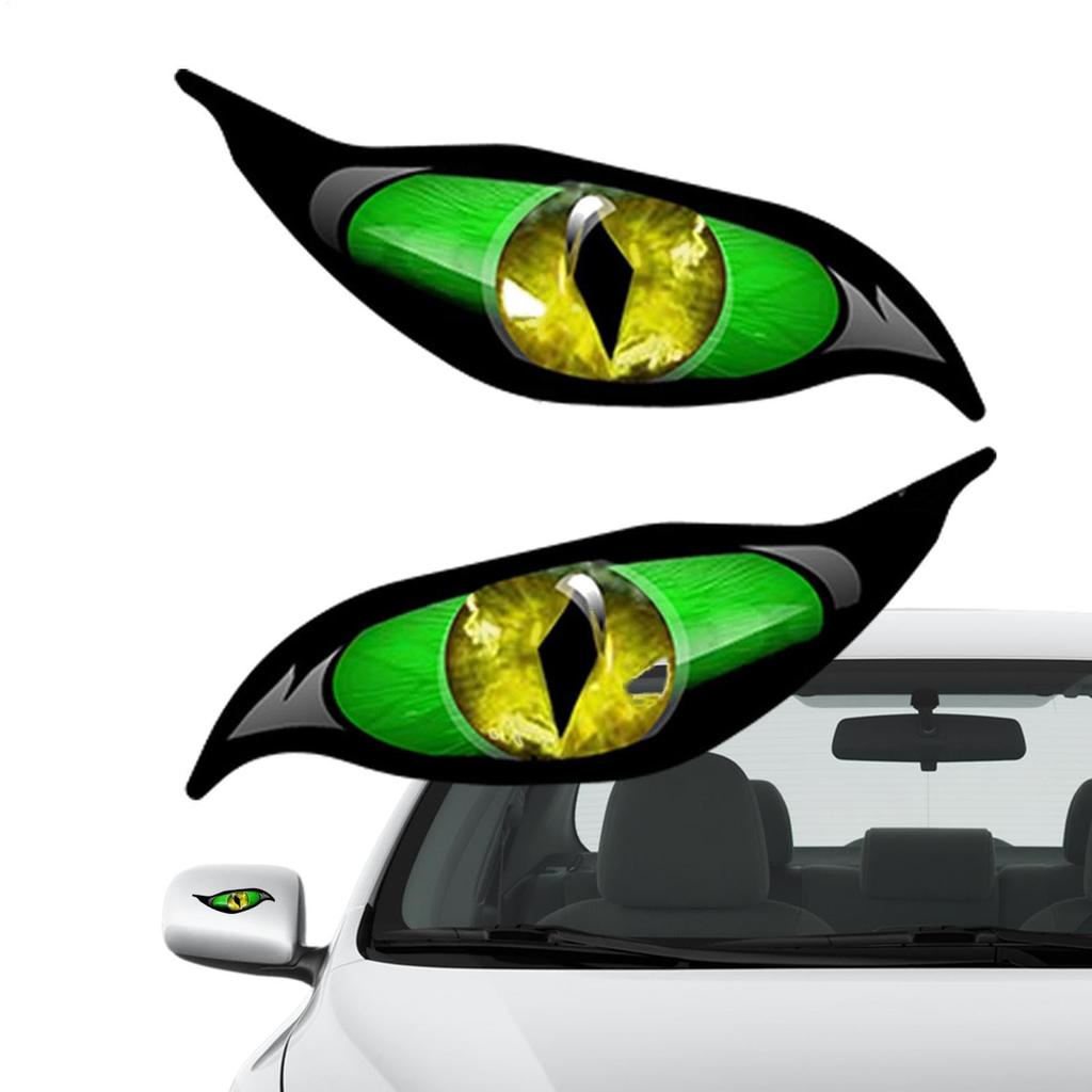 Cat Eye Decal, Car Scary Mirror Reflective Eye Decal, Scary Eyes for Car Side