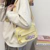 Small Square Bag Popular Pain Bag Women's Bag 2025 New Shoulder Bag Korean Version Sweet Contrasting Color Messenger Bag Nylon Cloth