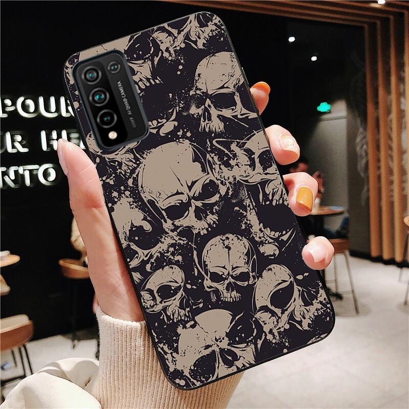Skull Bones Phone Case for Huawei Honor 50 10X Lite 20 7A 7C 8X 9X Pro 9A 8A 8S 9S 10i 20S 20lite 7X 10 Lite