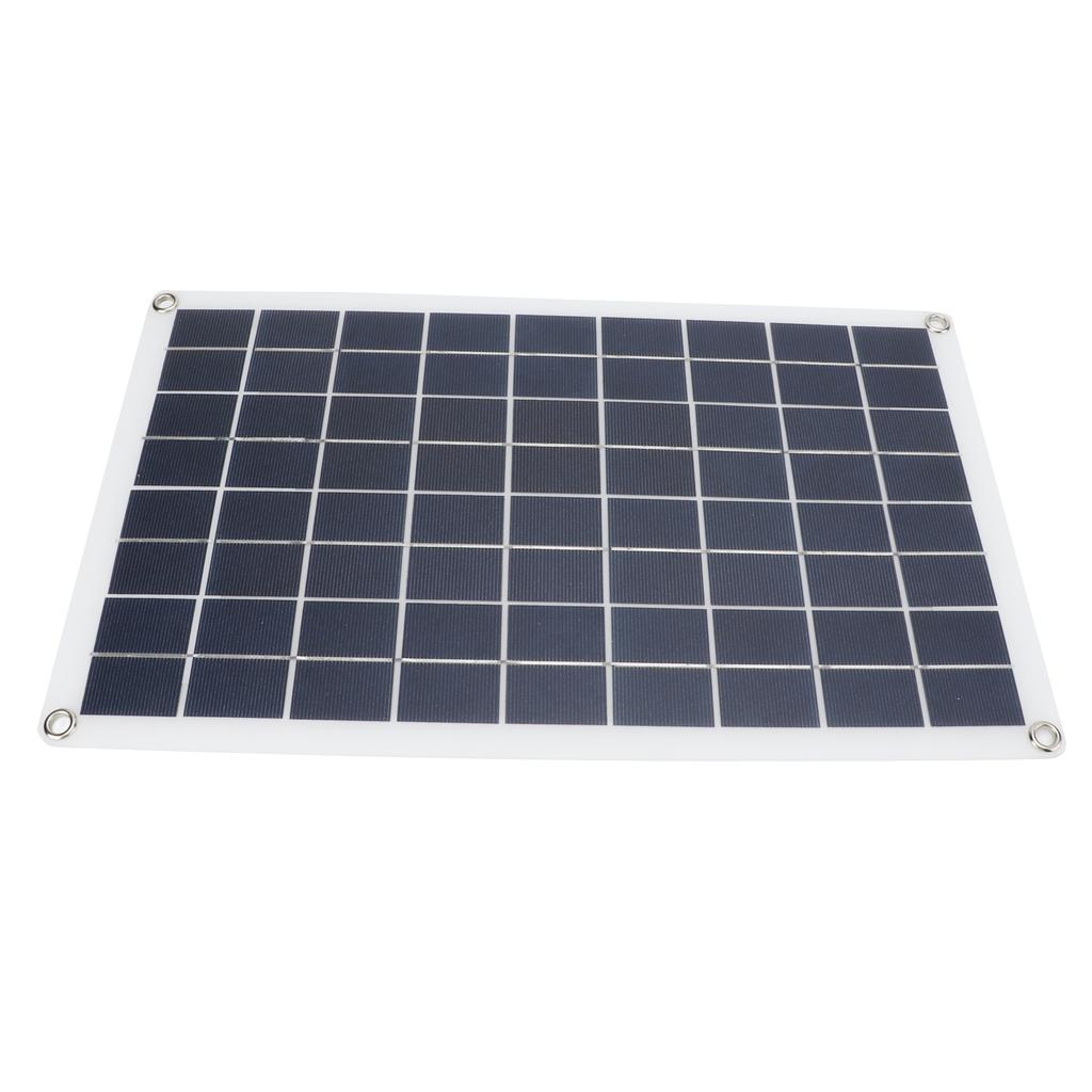 Solar Panel Charger 16W 18V Polycrystalline Silicon USB DC Dual Output Semi Flexible Solar Panel for Travel Phone Car
