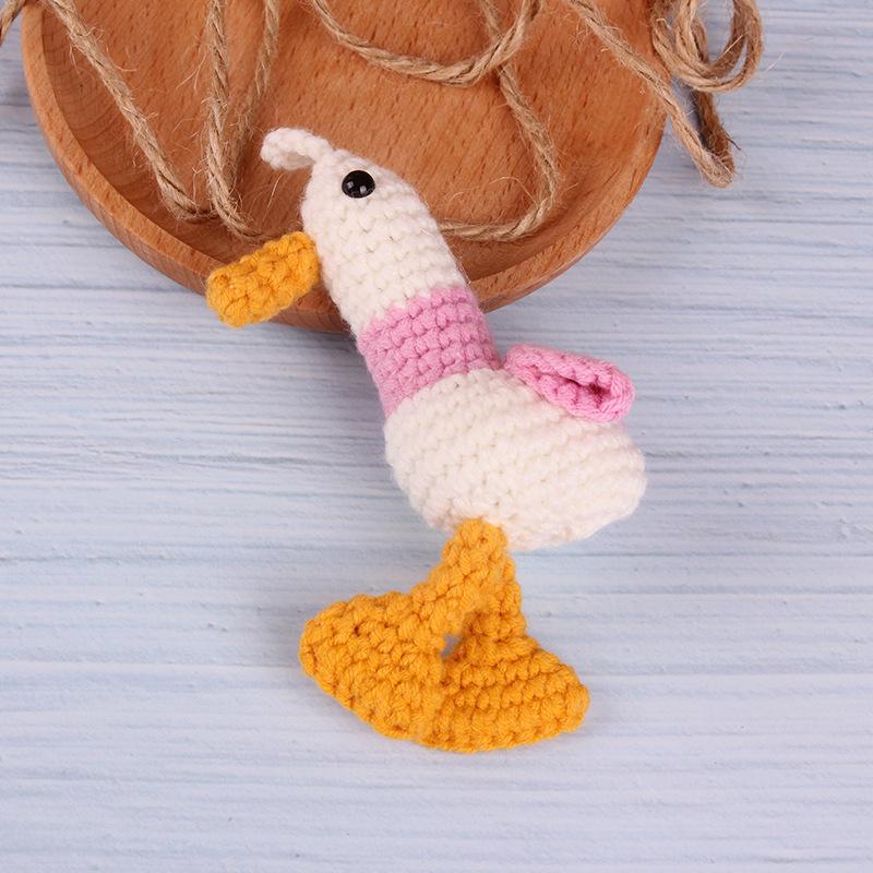 Charming Crochet Fruit Keychain: Persimmon & Strawberry Wool Pendants