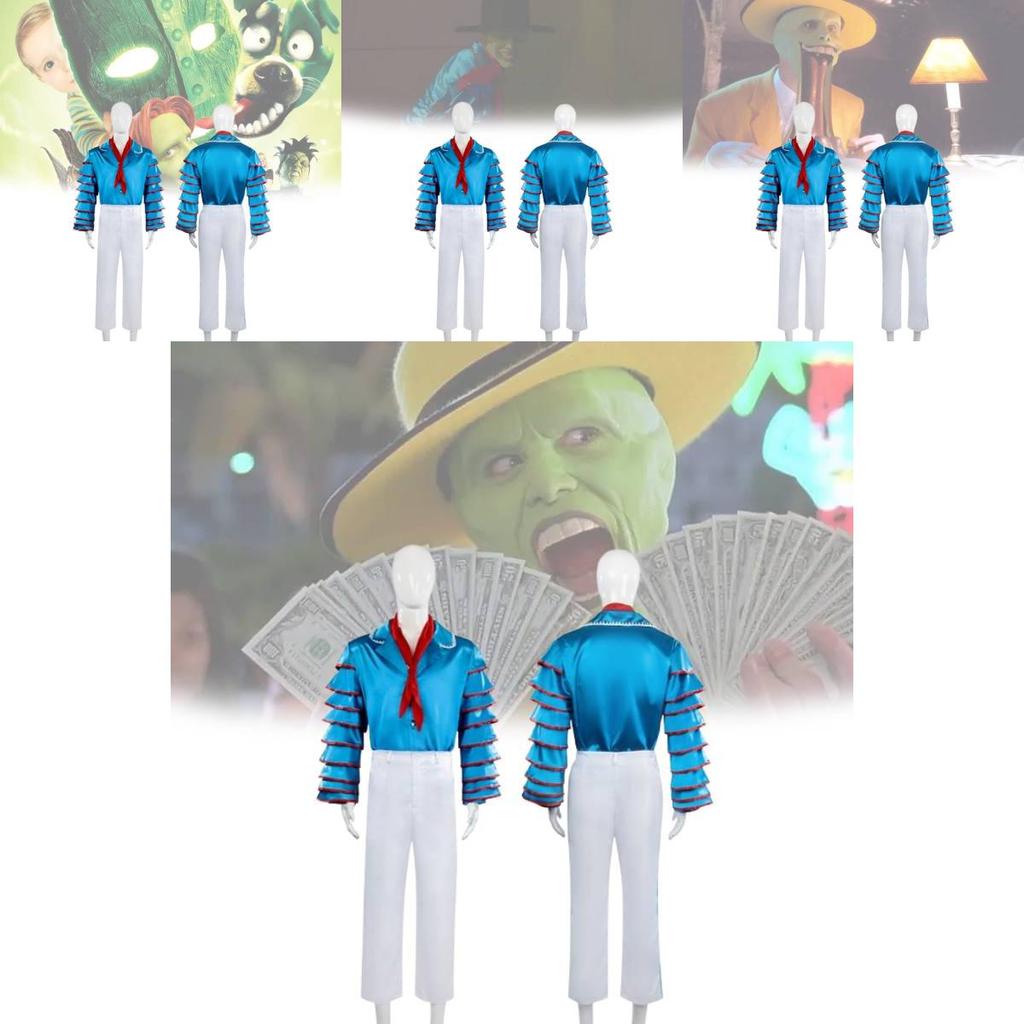 Disfraz Cosplay de La Máscara con Poliéster Spandex para Halloween y Actuaciones en Escenario