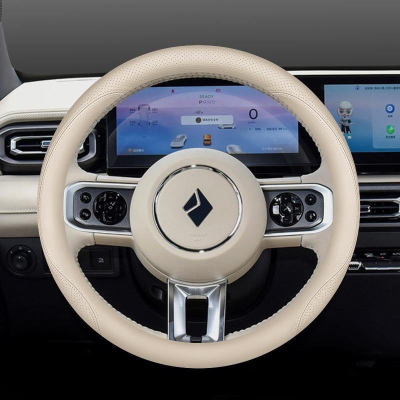 Car Auto Steering Wheel Cover Wrap for Wuling Baojun Yep Plus EV 2026 2026 2026 2026 Baojun Cloud EV O D Type Steering-Wheel