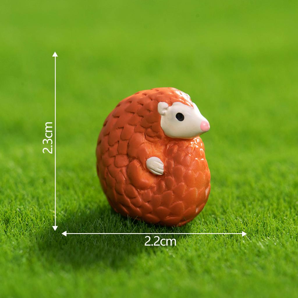 Micro Landscape Cartoon Cute Pangolin Forest Animal Resin Ornament Diy Decorative Accessories Desktop Ornament