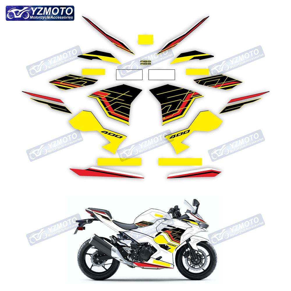 For NINJA400 2018 2019 2020 2021 2022 2023 Motorcycle Sticker Racing Full Car Motorbike Fairing Reflective Decal Stickers Kit