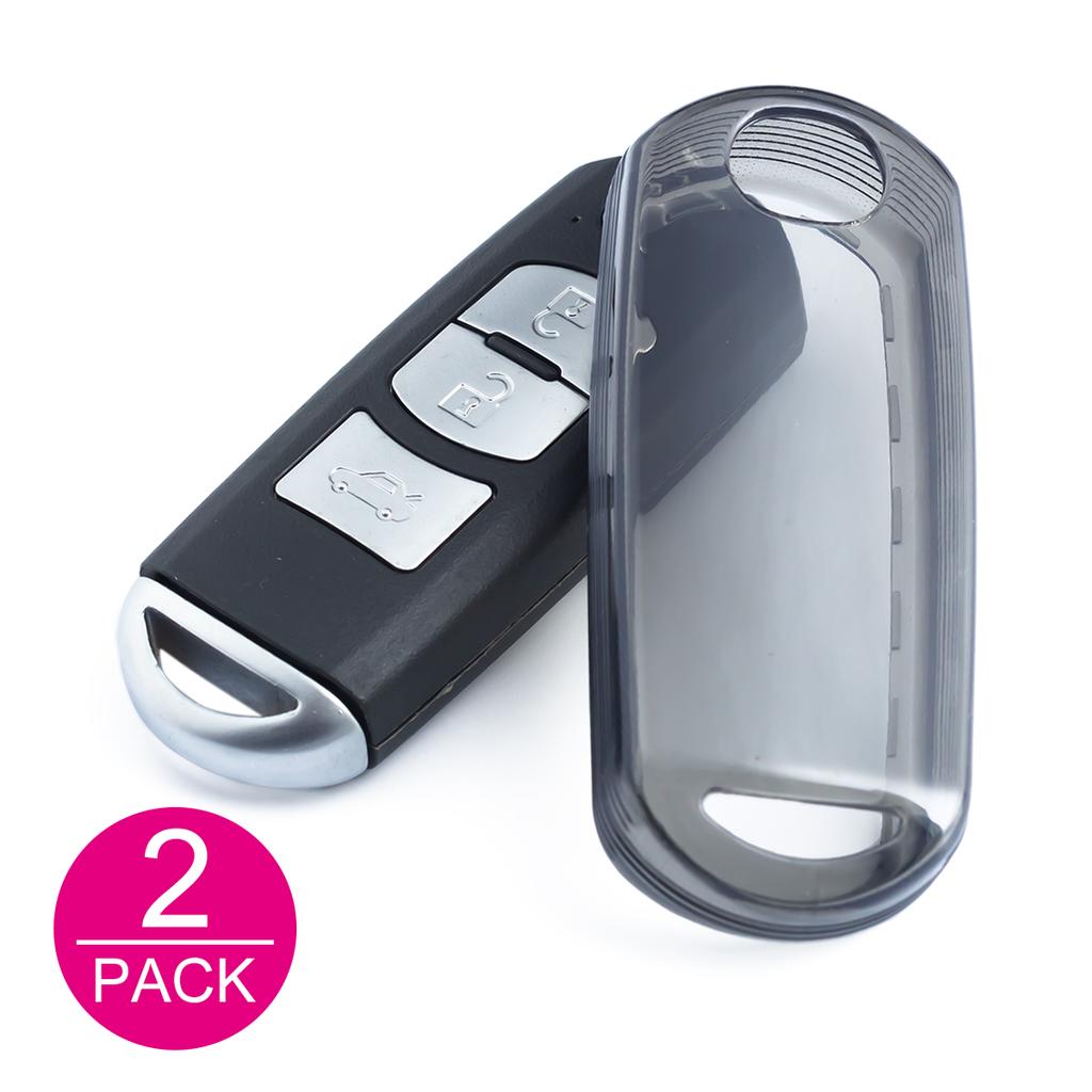 Slim Car Key Fob Case Cover Keychain Holder For Mazda 2 3 6 CX3 CX5 CX9 MX5 CX-3 CX-5 CX-9 Accessories Black Transparent