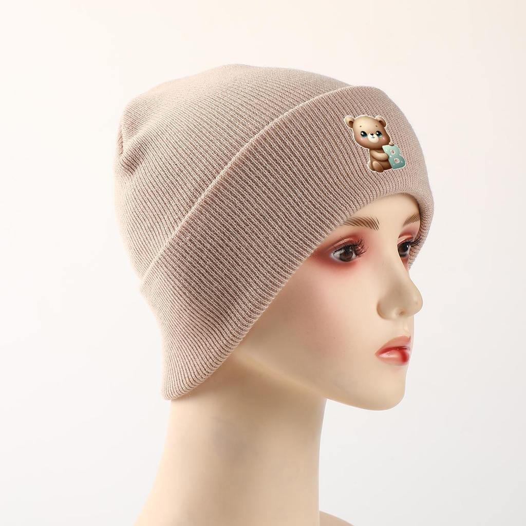 1pc, Alphabet A to Z and Animals Print Knitted Cap Beanie, 260 Knit Hats to Choose, for Men And Women