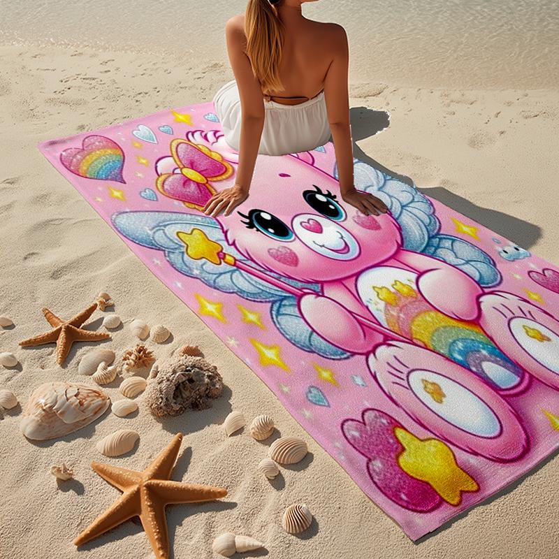 Rainbow Bears  Beach Towel, Super Soft Microfiber, Gift for Her/Him, Birthday, for Pool, Beach, Travel, Home Decor Fan gifts