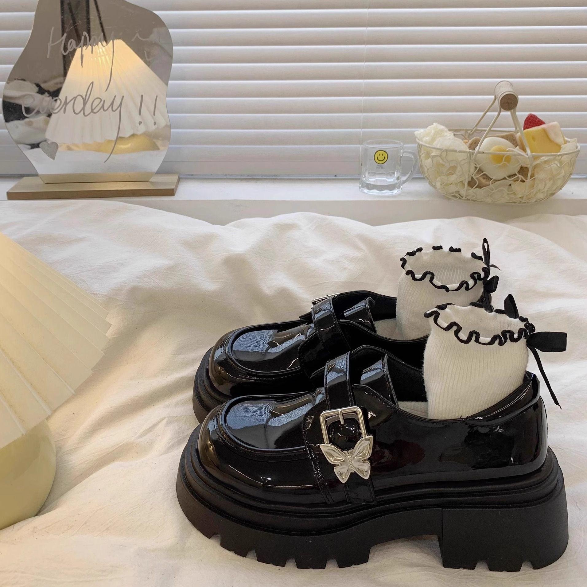 

Fashion Women s Loafers Shoes Platform Black with Medium Heels Ladies Pumps on Promotion Footwear Young Comfortable and Elegant Offer 39 40