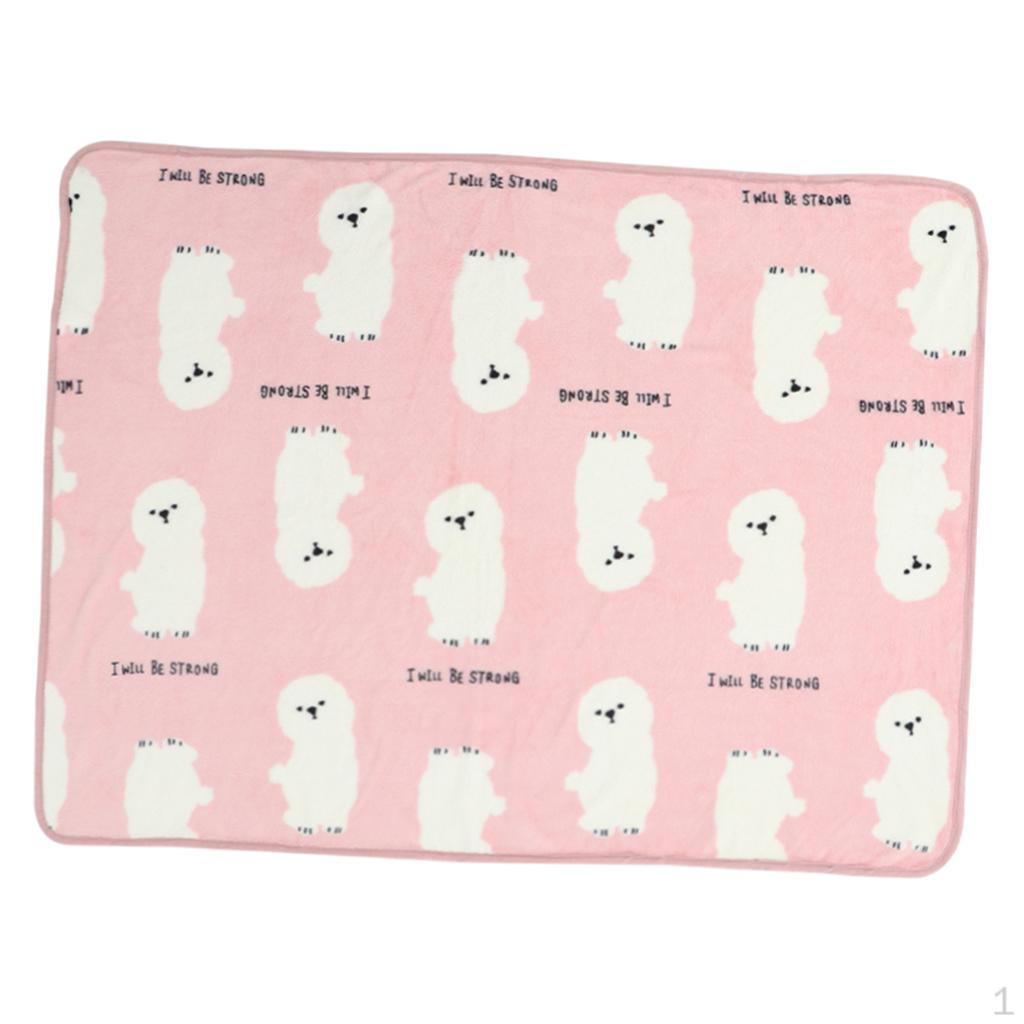 

Dog Puppy Cat Fleece Soft Blanket Beds Mat. No. рожевий