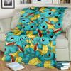 2025 New Cute Pikachu Pokemon Cartoon Gift Soft Plush Blanket,Flannel Throw Blanket for Living Room Bedroom Bed Sofa Cover Kids