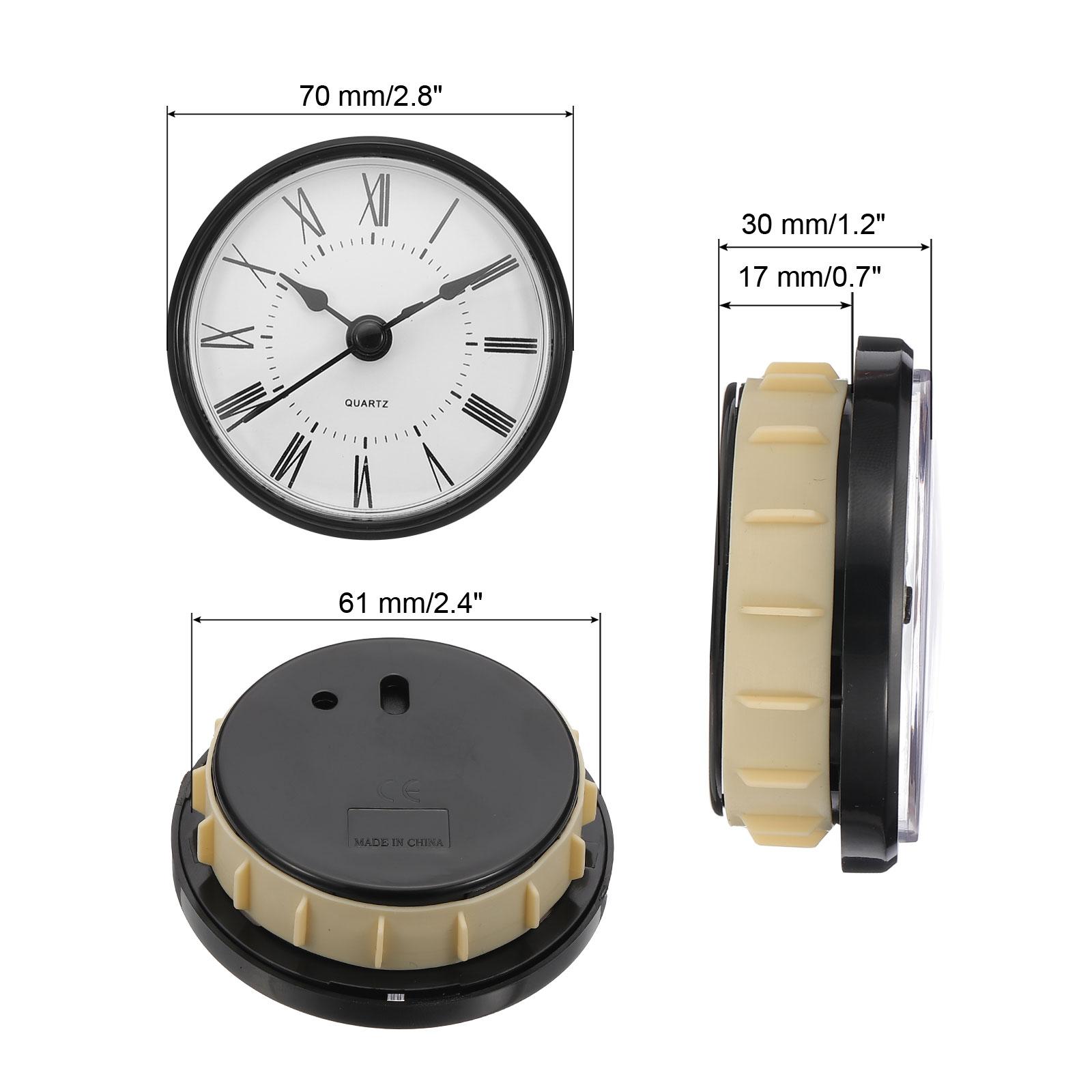 

Uxcell Quartz Clock Insert Round Quartz Movement Miniature Clock Fit 78mm/61mmDiameter Hole for Replacement Home 1/2 Pcs