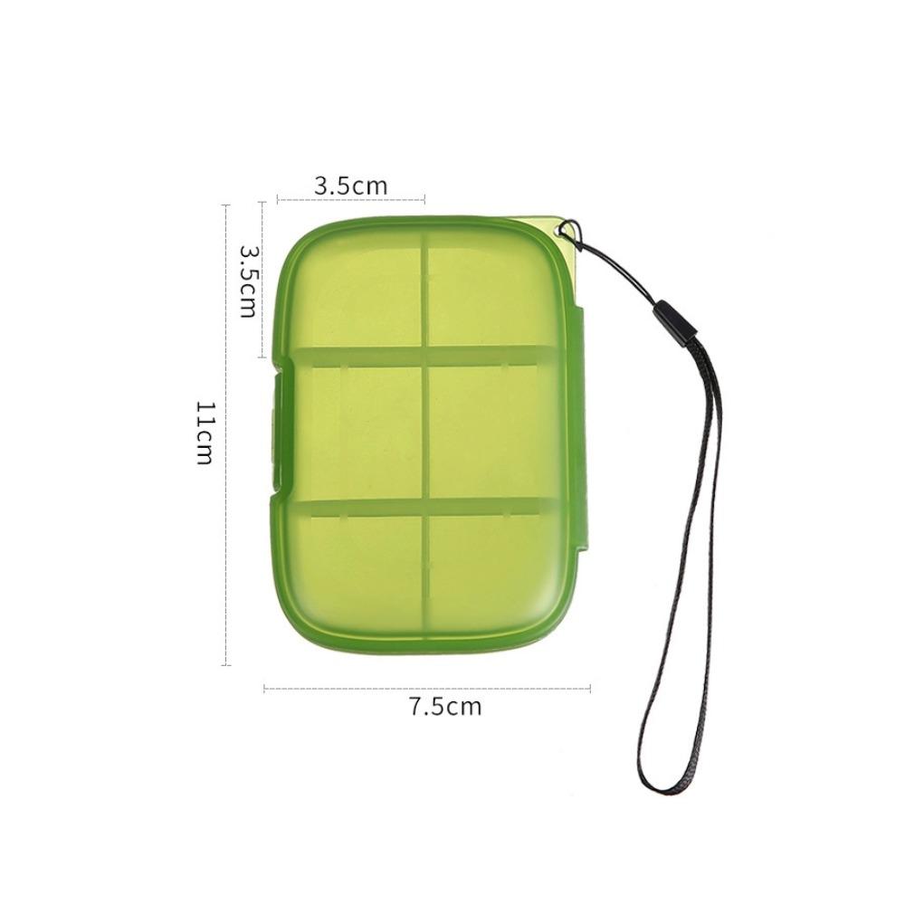 New Small Portable Travel Daily 6 Grids Pill Case Box Organizer Tablet Pills Storage Container for Medicine Vitamin Fish Oils