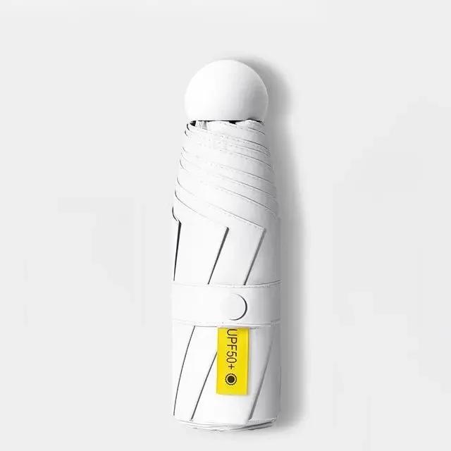 8-Ribs Sun Umbrella Portable Mini Umbrella Sun Protection Capsule Umbrella Parasol with Box UV Folding Pocket  Umbrella