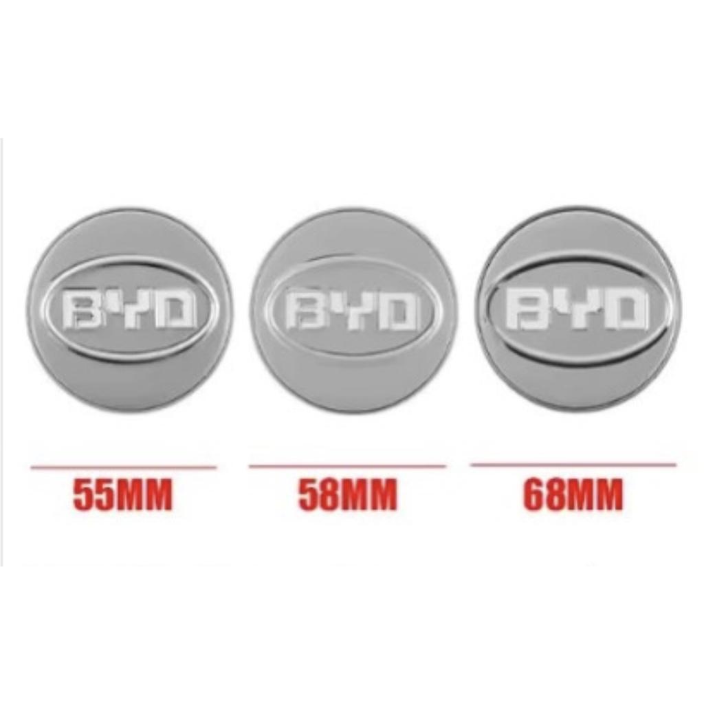 4Pcs 55mm 58mm 68mm Car Wheel Center Hub Caps Rim Cover Badge Emblem For BYD Atto 3 Yuan Plus Song Plus Seal Dolphin Seali