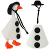 Elegant Holiday Porch Geese Decoration For Christmas New Year Outdoor Garden Yard Decoration Fabric Accessory
