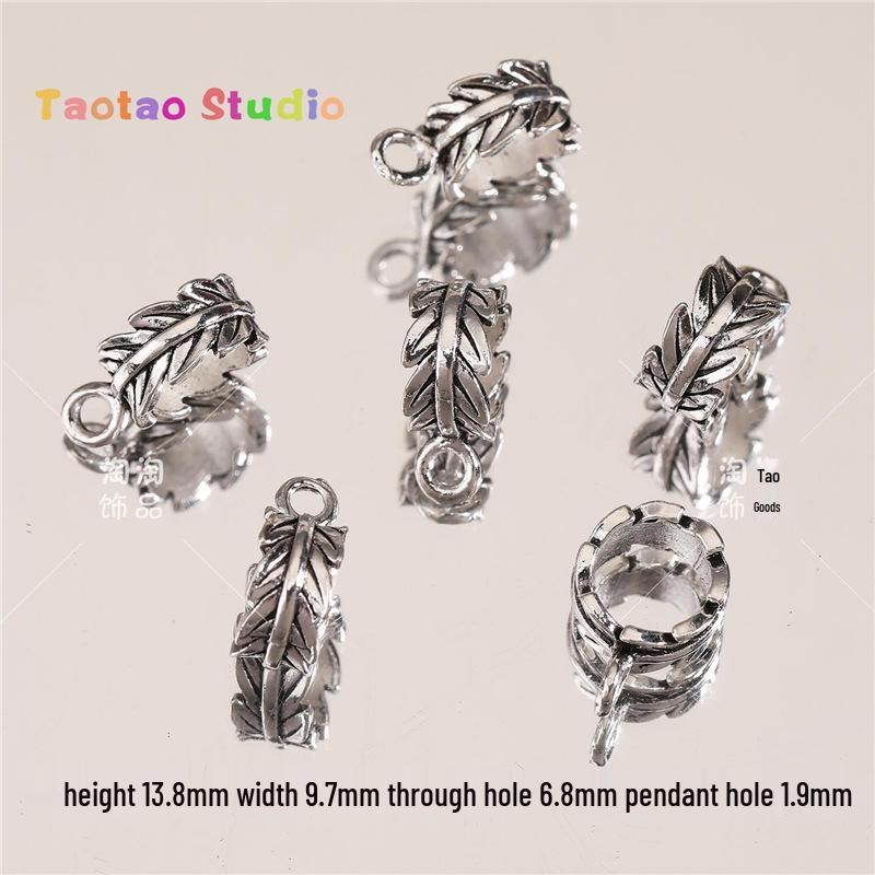 Tibetan Antique Silver Flower Spacer Beads Pendant for DIY Jewelry
