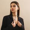 Wax Rope Choker Necklace Alloy Sweater Chain Korean Style Pendant Necklace  Women