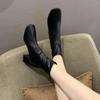 New Autumn Winter Thick High-heeled All-match Thin and Thin Boots Women's Pointed Toe Mid-tube Elastic Socks Boots Women