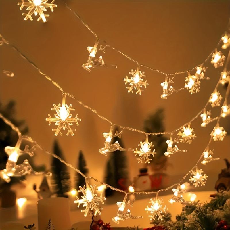Christmas Snowflake Deer String Lamp,for Christmas,Thanksgiving,New Year,family,parties,bedrooms,wedding decorations,Snowflake Deer Taming Lamp