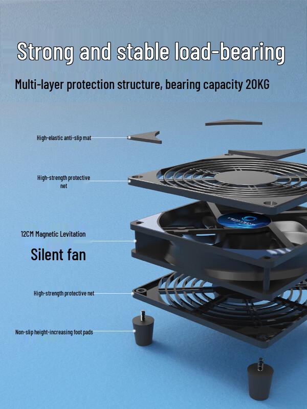 Notebook Cooler Base with Magnetic Levitation Fan