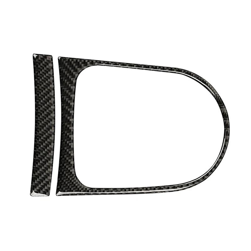 Car Gear Panel Cover Trim For Ford Mustang 2015 2016 2017 2018 2019 2020 Auto Interior Carbon Fiber Black Mouldings Accessories